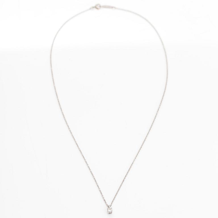 Tiffany & Co, a platinum necklace with brilliant-cut diamond approx. 0.11 ct.