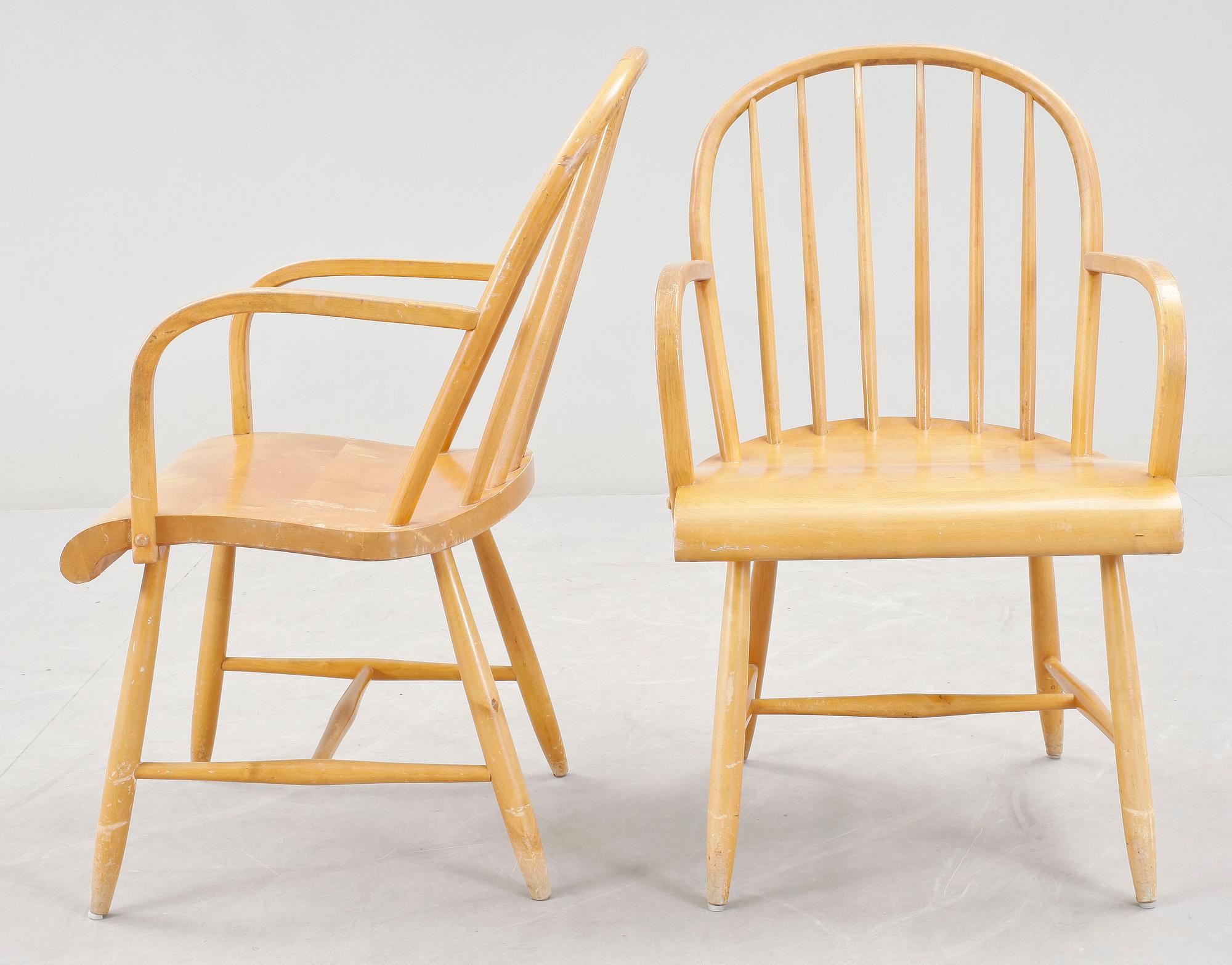 KARMSTOLAR, 5 st, Windsormodell, 1900-tal.