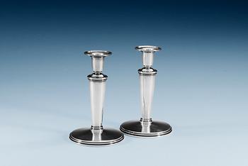 1132. A pair of Atelier Borgila sterling candlesticks, Stockholm 1966.