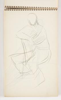 Lotte Laserstein, 3 skissböcker med blyertsteckningar.