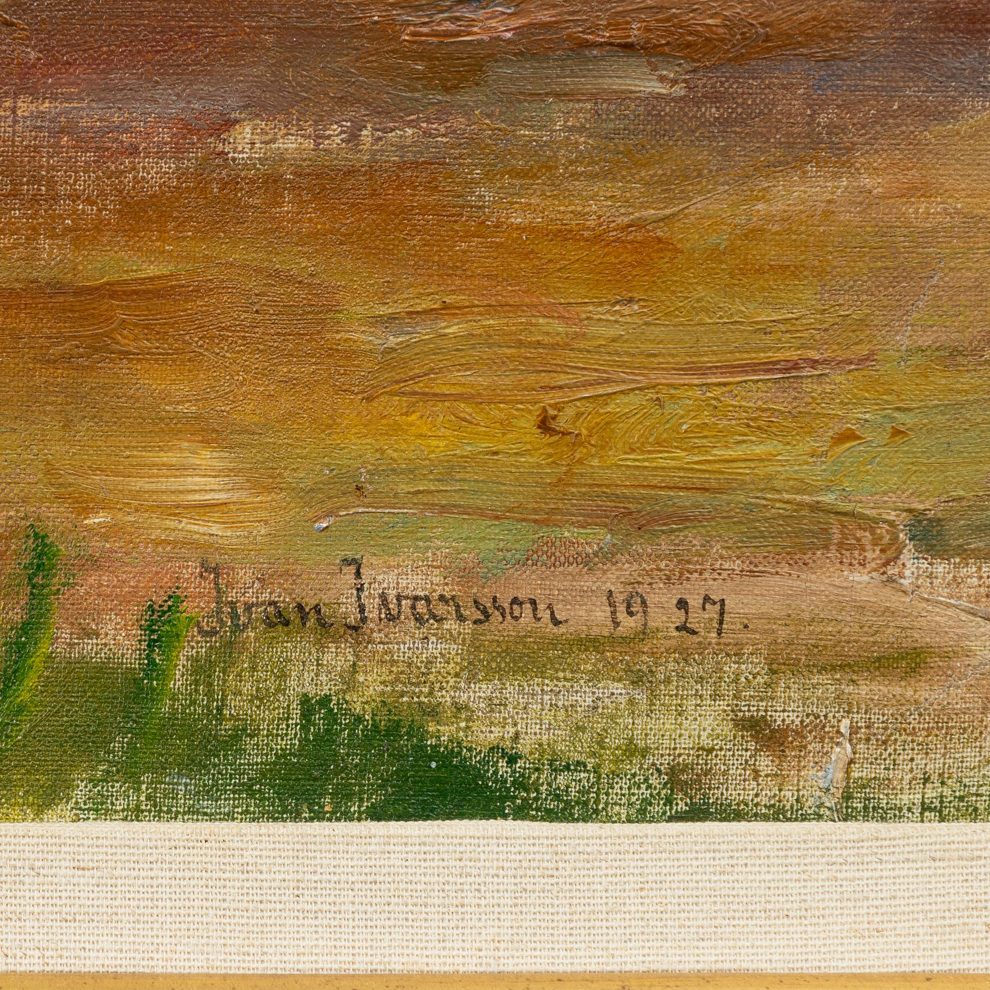 Ivan Ivarson, Landscape with tree trunks, Southern France.