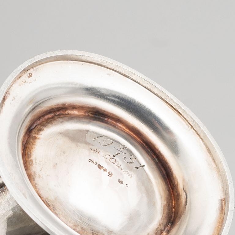 Kaffeservis, 3 delar, silver, GAB, Stockholm 1928-30.