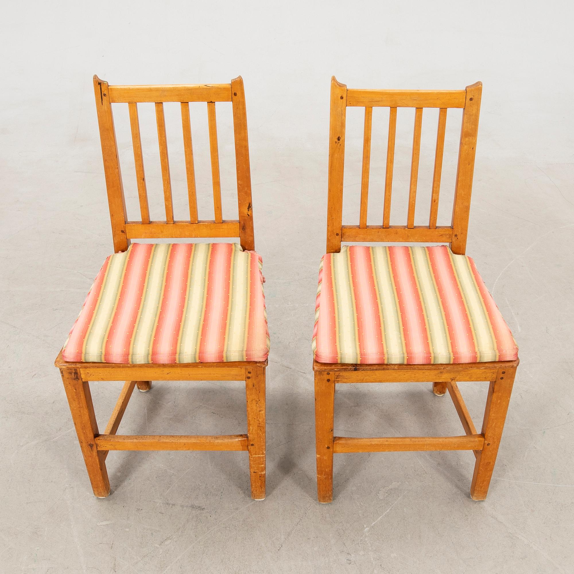 Chairs a pair possibly Gotland first half of the 19th century.