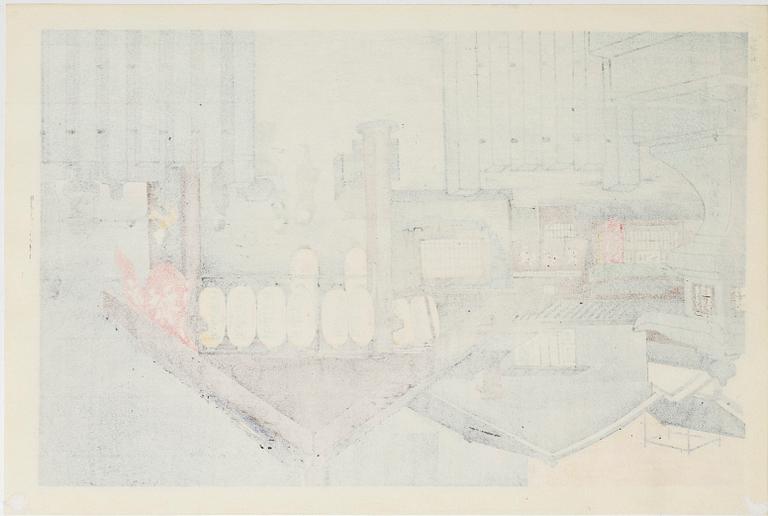 Tomikichirō Tokuriki, "Sennichimae Hozenji Temple, Osaka" 千日前 法善寺水掛不動.