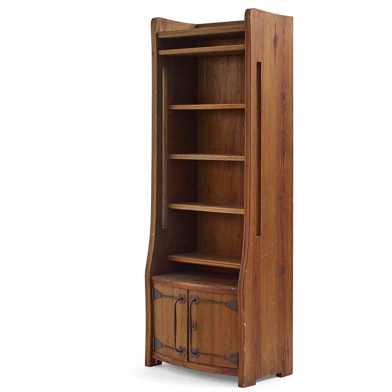 Carl Westman, a stained pine bookshelf, Sweden, ca 1910.