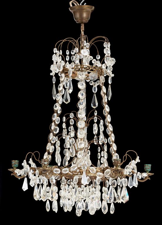 LJUSKRONA, s k Hagakrona, sengustaviansk stil, 1900-tal. H 70.