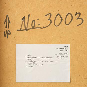 Arman (Armand Pierre Fernandez), "Monochrome Accumulation no. 3003".