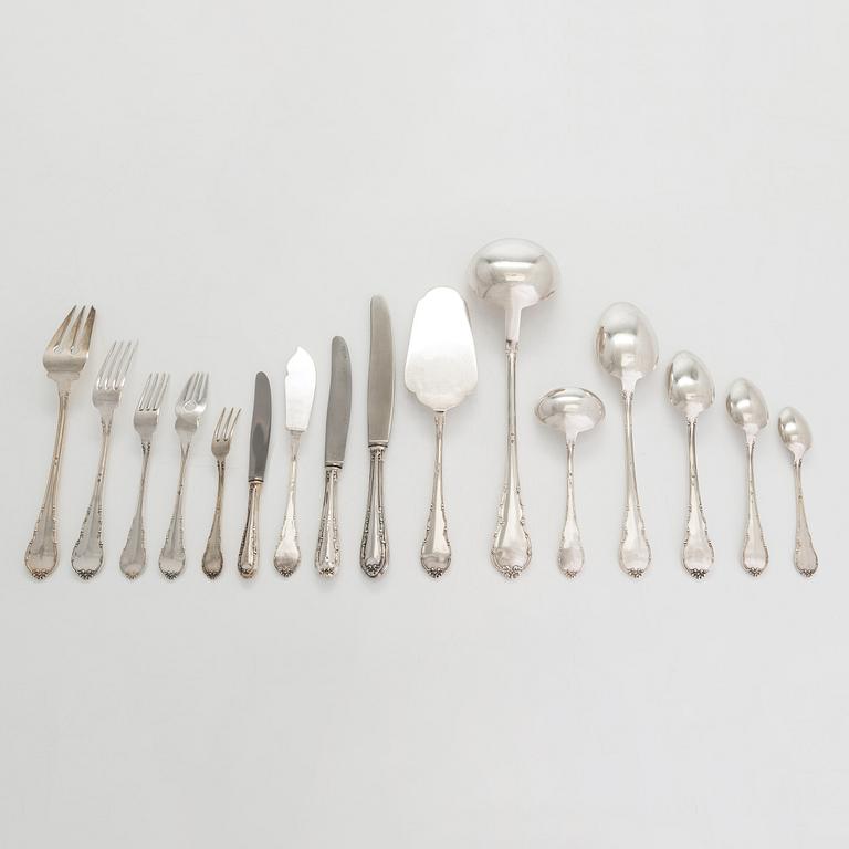 A 133-piece silver cutlery set, Mato, Spain, mid-20th century.