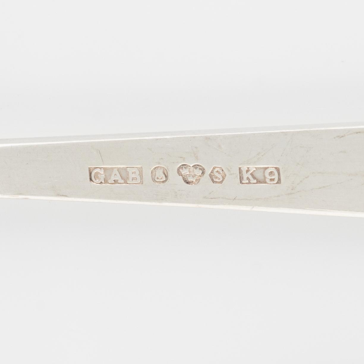 Cutlery set, silver, 39 pieces model 'Olga', and 15 pieces model 'Chippendale', including GAB, Stockholm 1963.