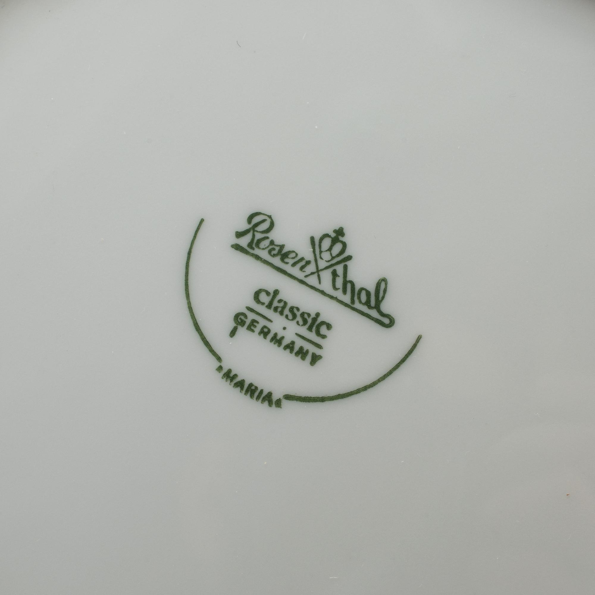MATSERVIS, 58 delar, porslin, "Maria Björnbär", Rosenthal.