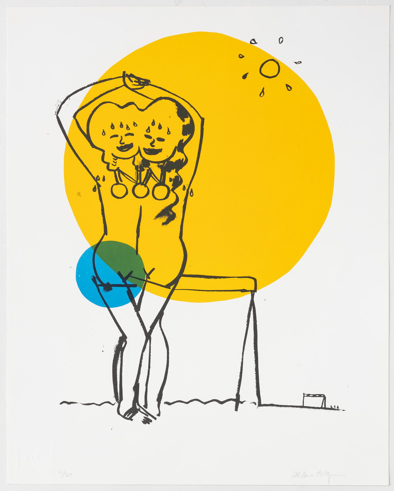 Mapp, 4 litografier,"5Th IAAF World Championships in Athletics Götebog 1995".