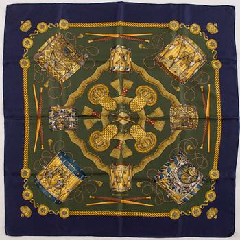 HERMÈS, scarf "Les tambours".