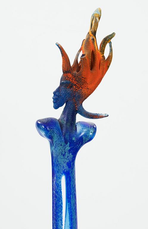 A Kjell Engman glass part sculpture group, Kosta Boda, Sweden 1997.