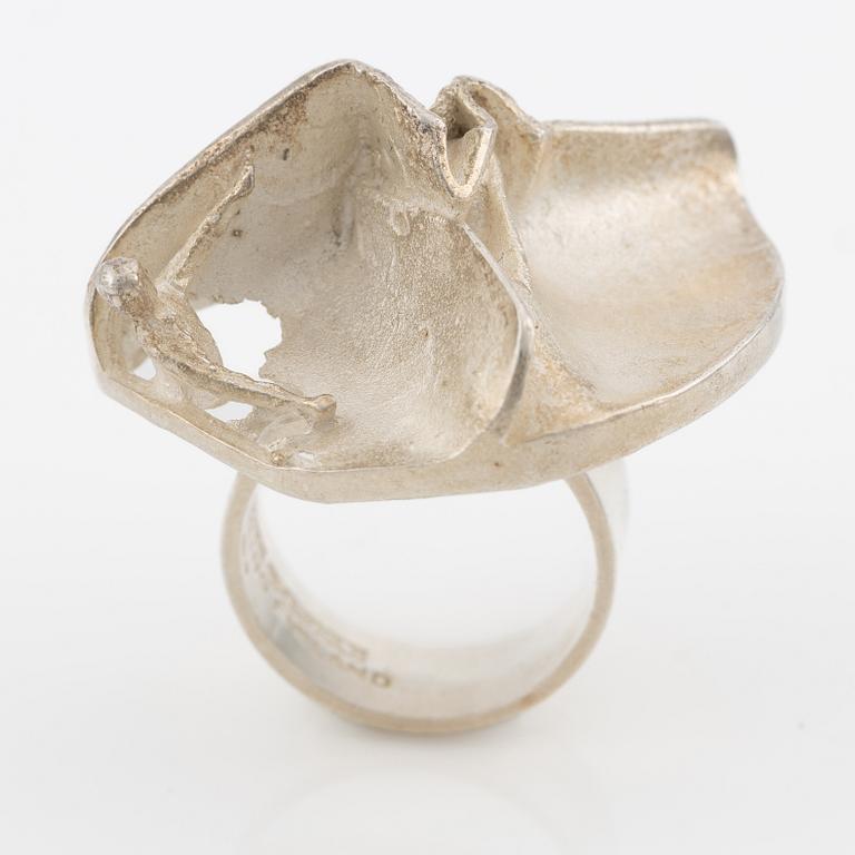 Björn Weckström, ring, silver, "Jaaras dream". Lapponia 1969.