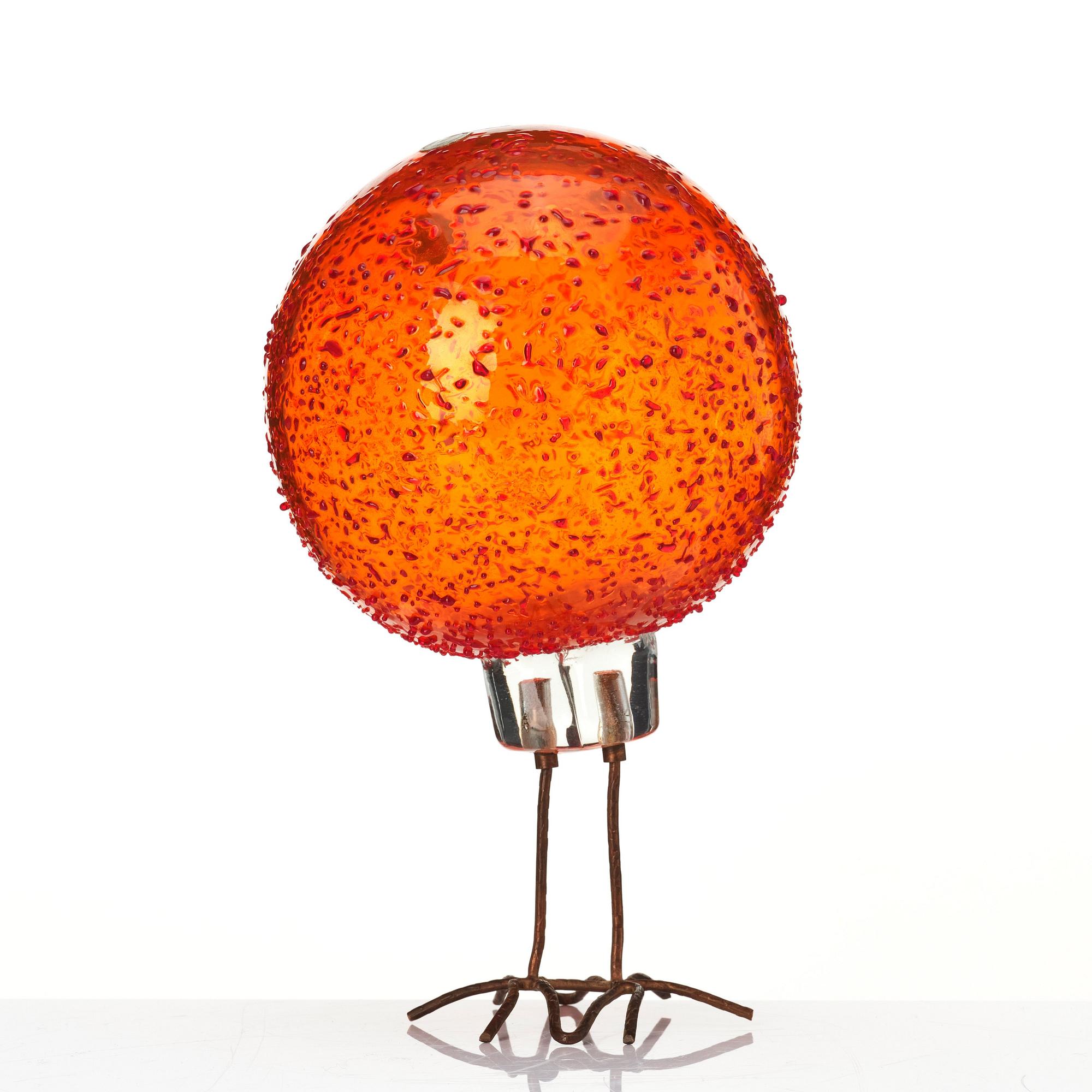 Alessandro Pianon, a 'Pulcino' glass sculpture of a bird, Vistosi, Murano Italy 1960s.