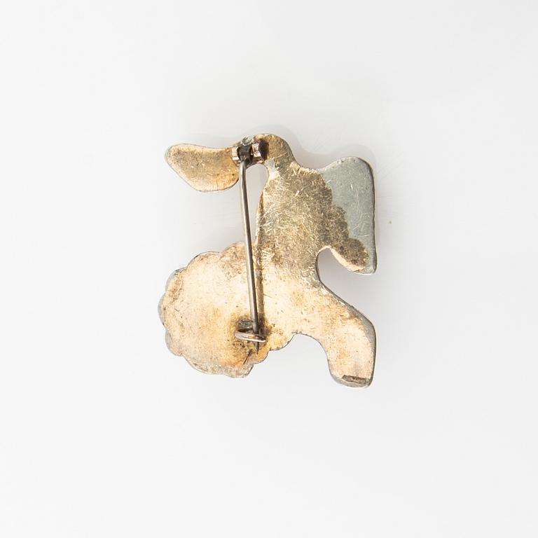 Anna Petrus, Brooch in pewter, for the company Svenskt Tenn.