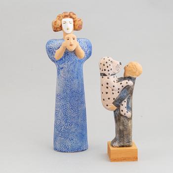 Lisa Larson, four stoneware figurines, for K-Studion, Gustavsberg.