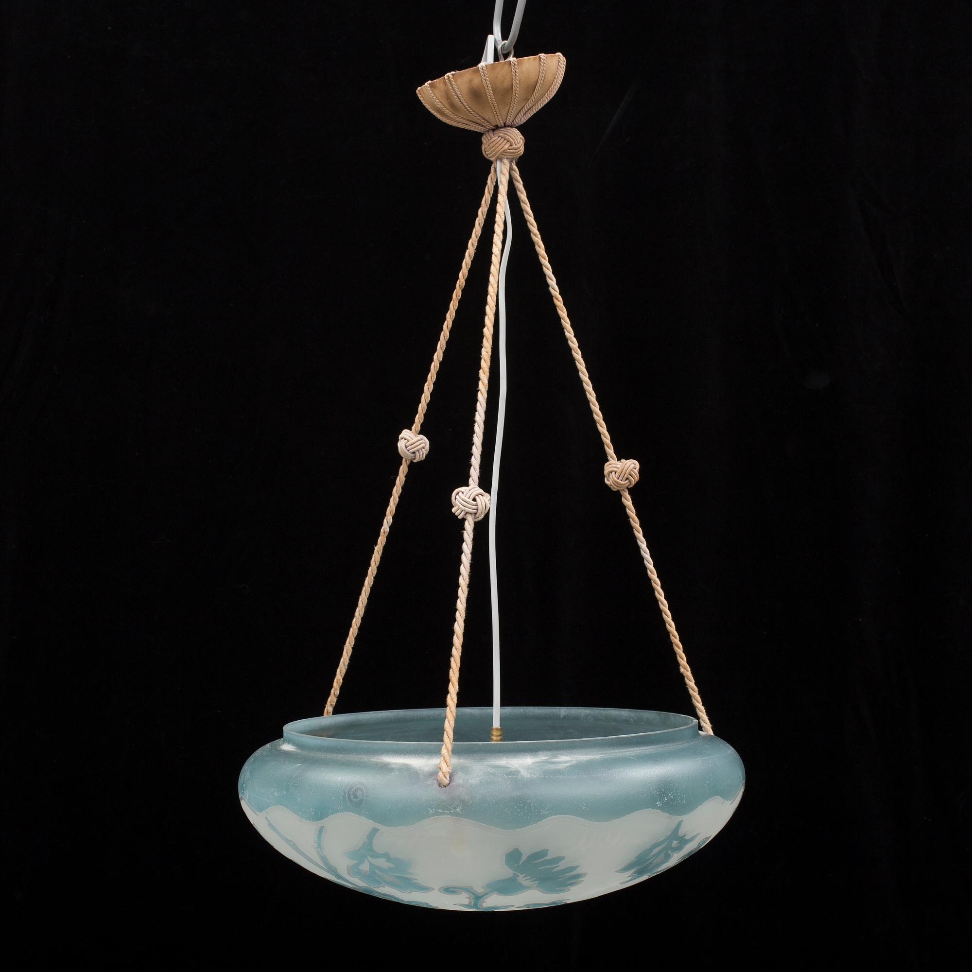 AMPEL, glas, 1910/20-tal. Höjd 67 cm.