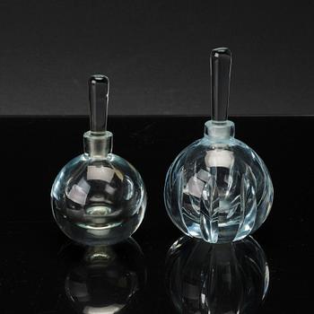 FLACONER 4 st, glas, bl.a. Orrefors,