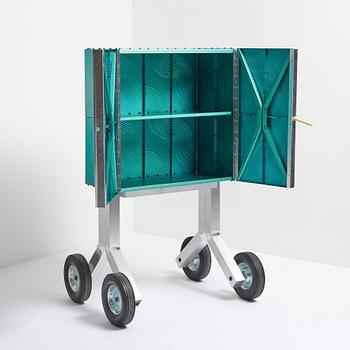 David Taylor, a unique cabinet, "Aluminium Cabinet", Studio Mellösaverken, Sweden, 2025.