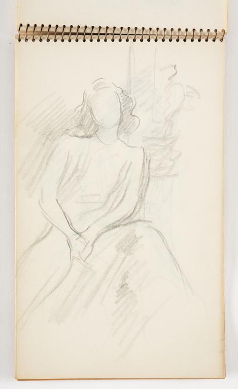 Lotte Laserstein, 3 skissböcker med blyertsteckningar.