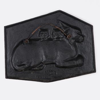 Michael Schilkin, A cast iron relief, signed and dated -57. Högfors,