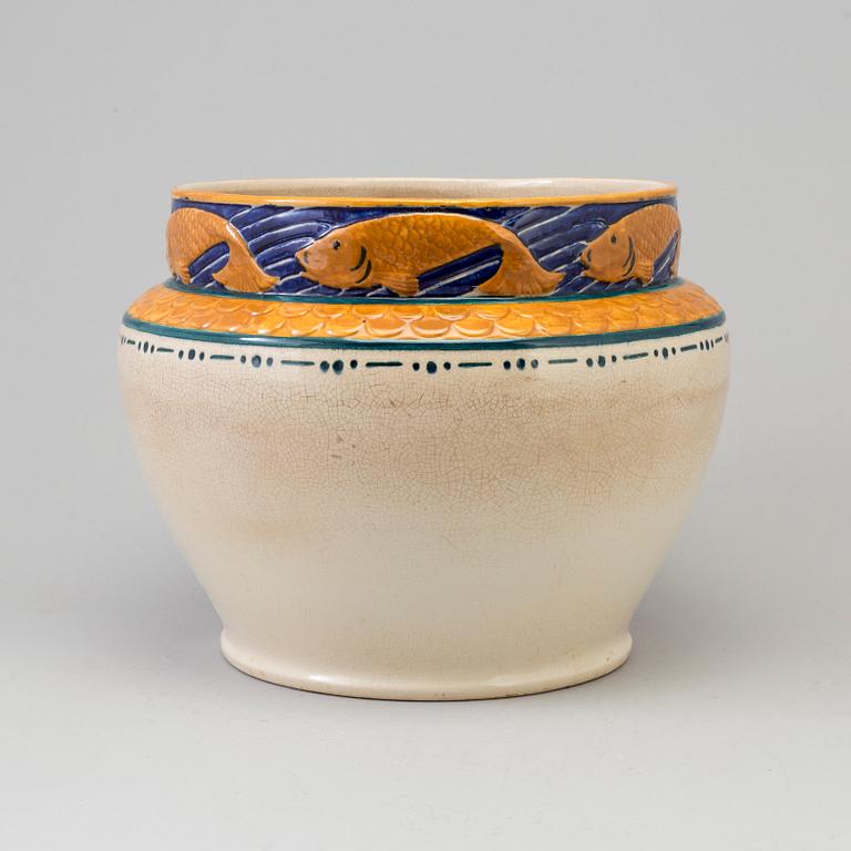 ALF WALLANDER, a creamware plant pot from Rörstrand, early 20th Century.