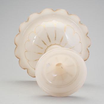 Bowl on stand, glass, Bohemia, 1800 the second half.