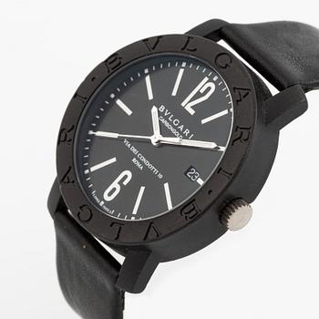 Bulgari, Bvlgari, Carbongold, "Via Dei Condotti 10, Roma", wristwatch, 40 mm.