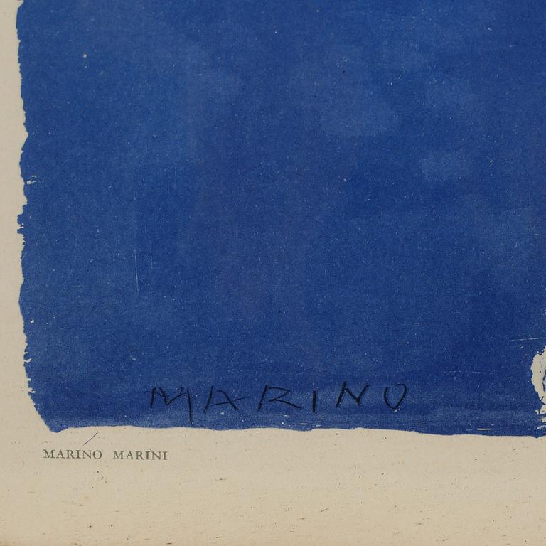 MARINO MARINI, efter, litografiskt tryck, signerad och daterad  1955 i trycket.