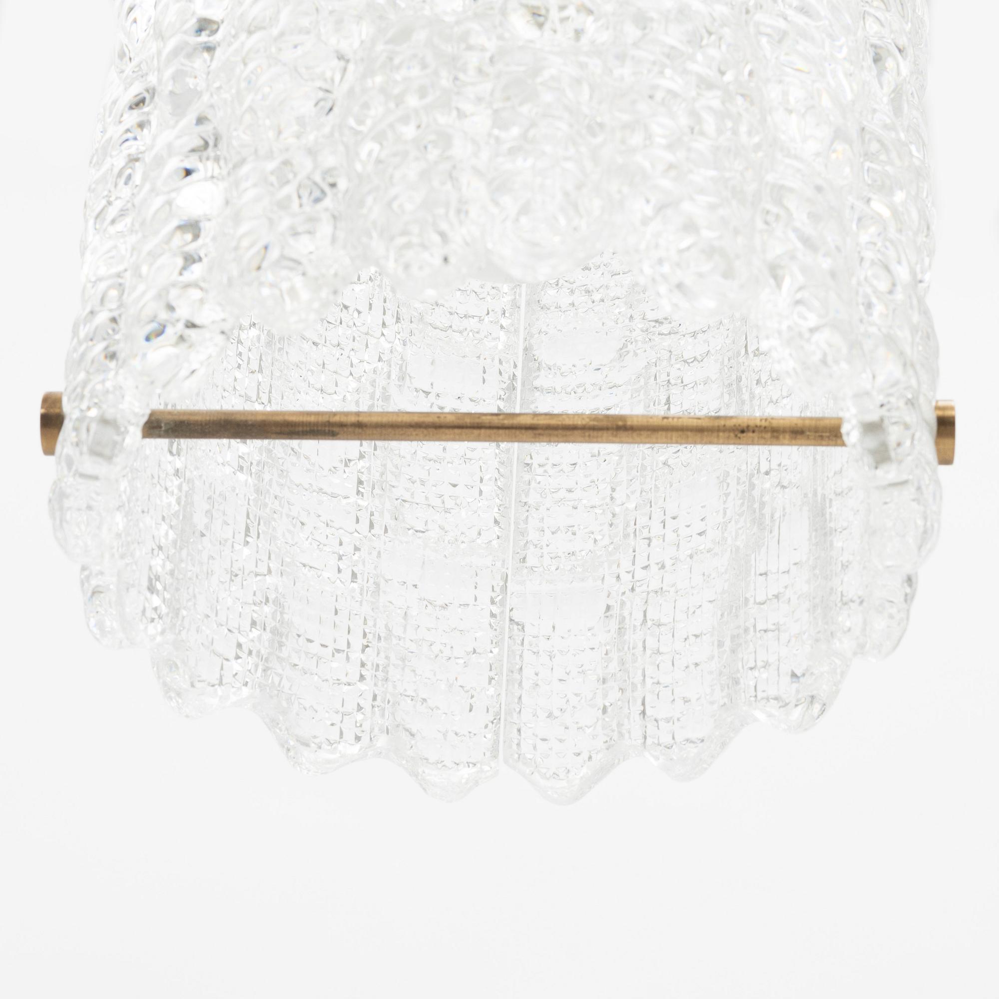 Carl Fagerlund, taklampor, 4 st, Orrefors, 1900-talets andra hälft.