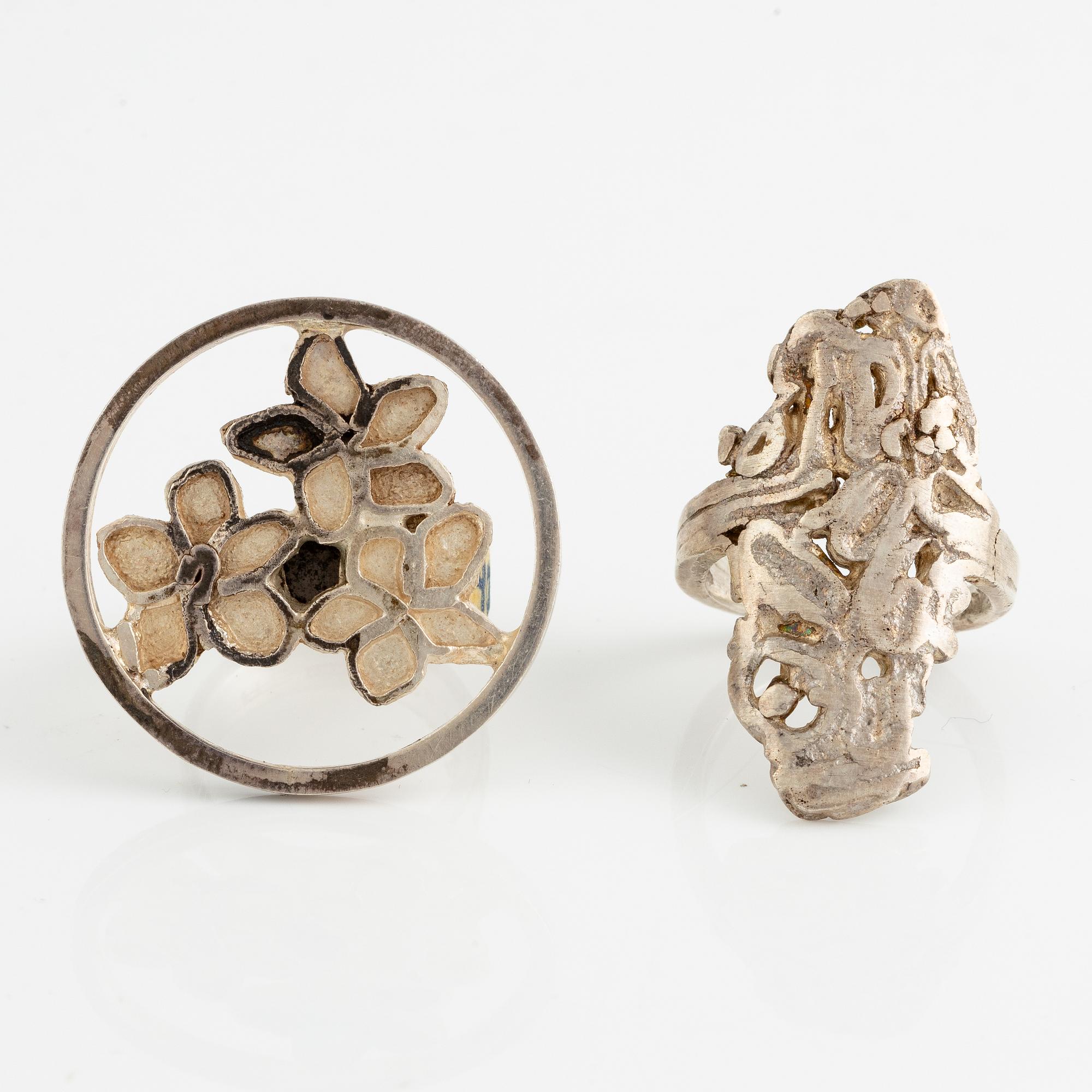 Lars Arby, six rings, silver. Gothenburg, among others, 1966 and 1976.