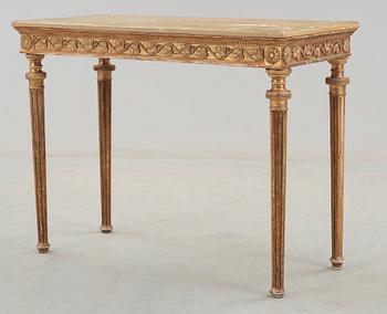 A late Gustavian console table in the manner of P Ljung.