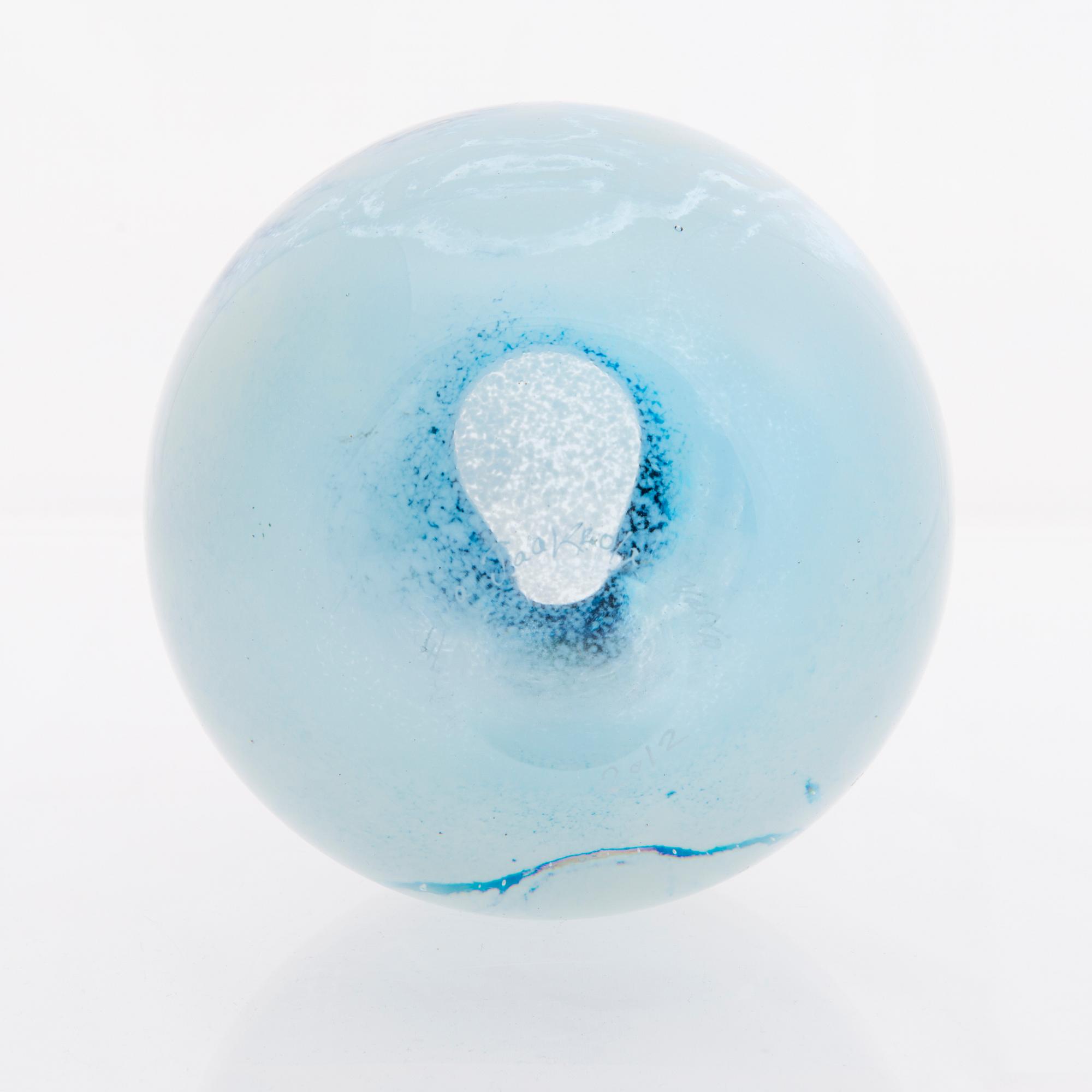 ELLA VARVIO, A vase/ glass sculpture, signed Ella Jaakkola-Varvio 2012.