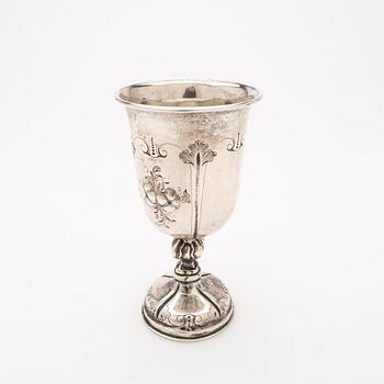 Wine cooler, silver, Gustaf Dahlgren (active 1845-1875 in Malmö), 1871.
