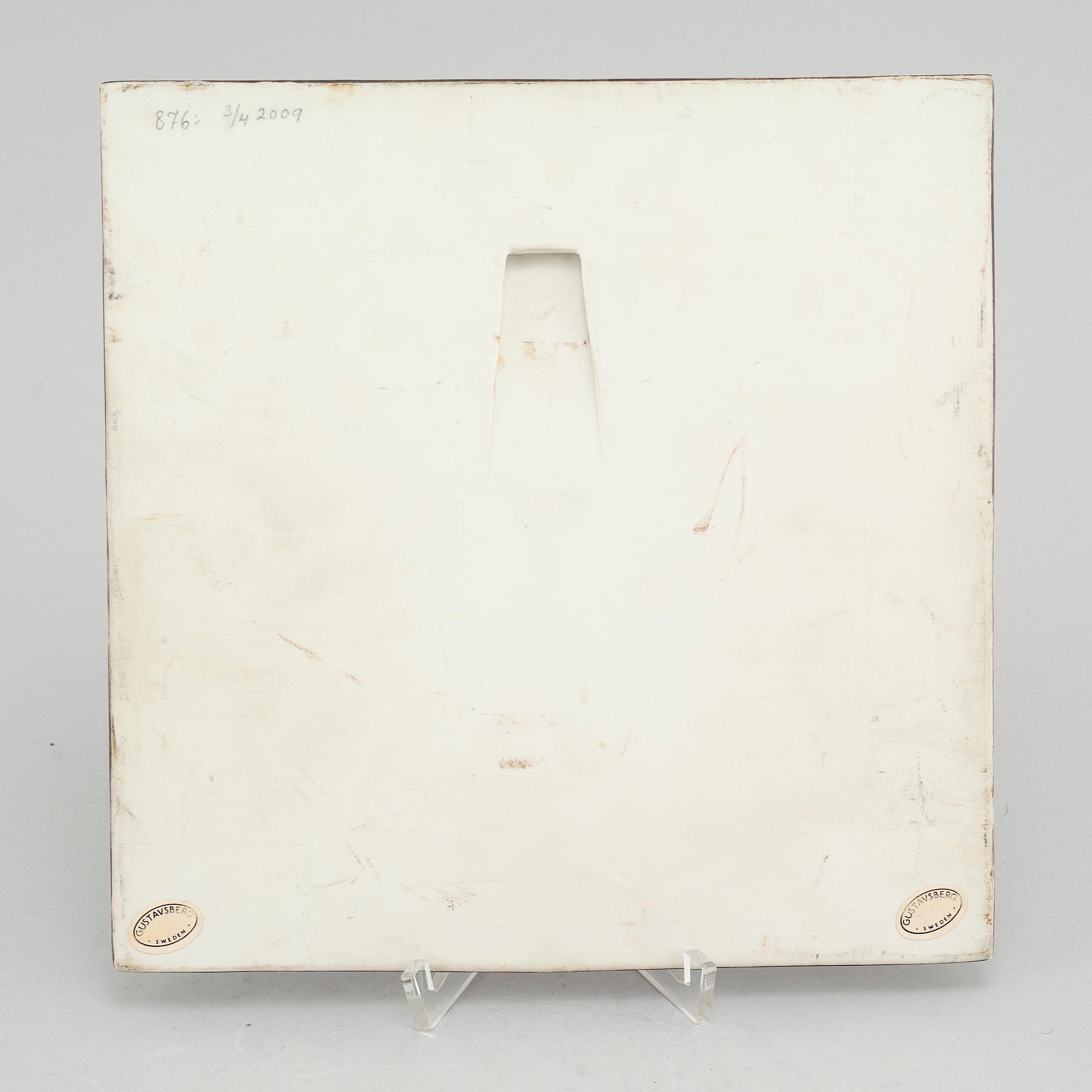 LISA LARSSON, väggrelief, stengods, Gustavsberg, 1900-talets andra hälft.