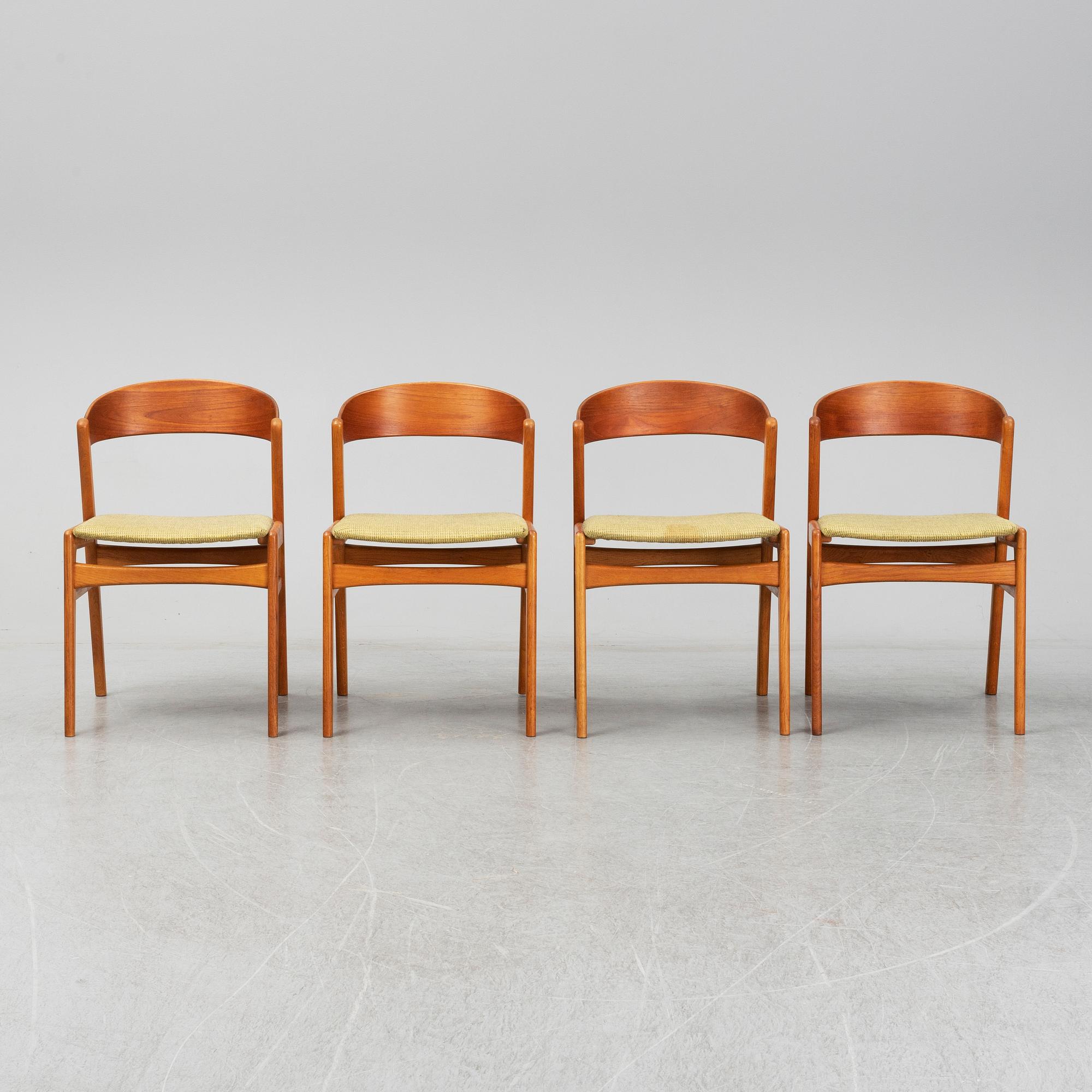Four 1960s chairs.