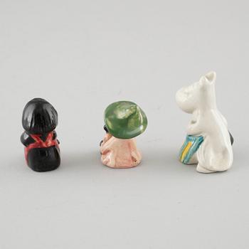 Three 1960s ceramic figurines by Signe Hammarsten-Jansson for Arabia.