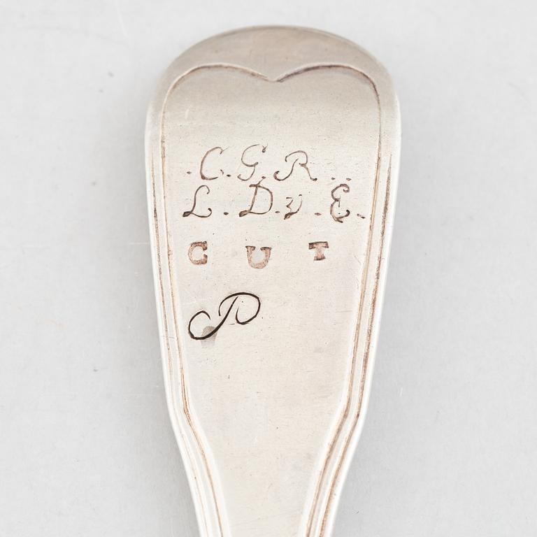 Spoons, 6 pcs, silver, Sweden and Norway, late 18th-early 20th century.