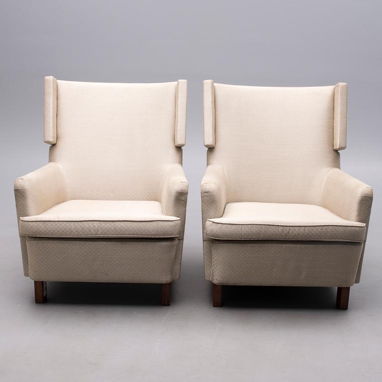 FÅTÖLJER, 2 st, modell 503, Hellevi Ojanen, Artek 1950-tal.