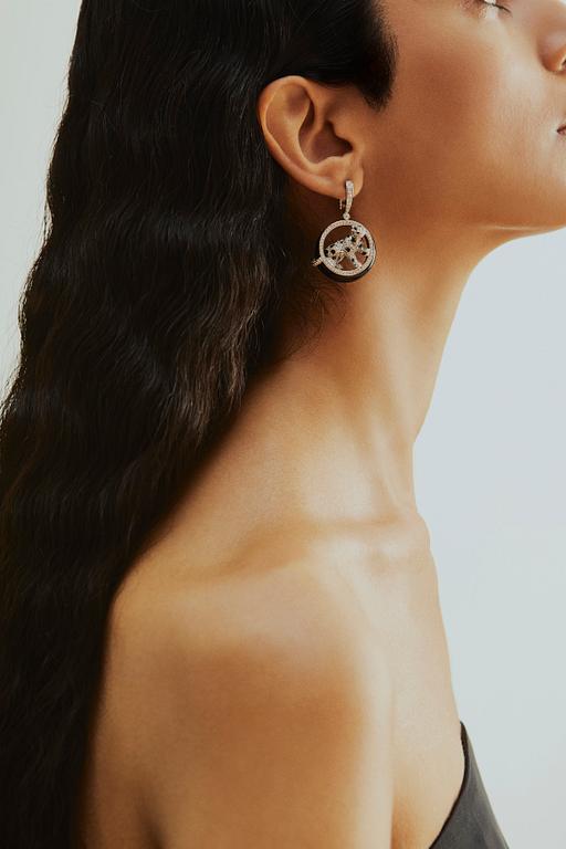 A pair of Cartier Panthère earrings.