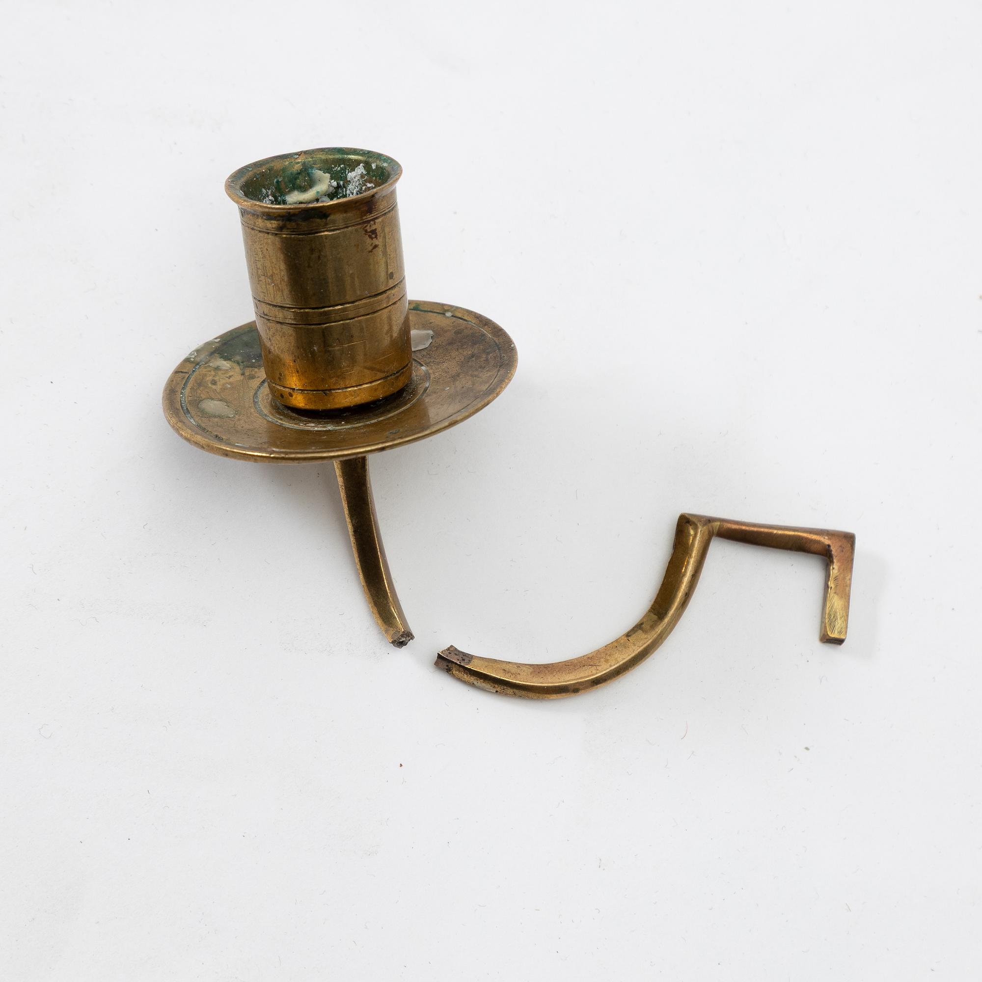 A pair of Late Empire gilded mirror sconces for two candles, Gothenburg, 1830s-40s.