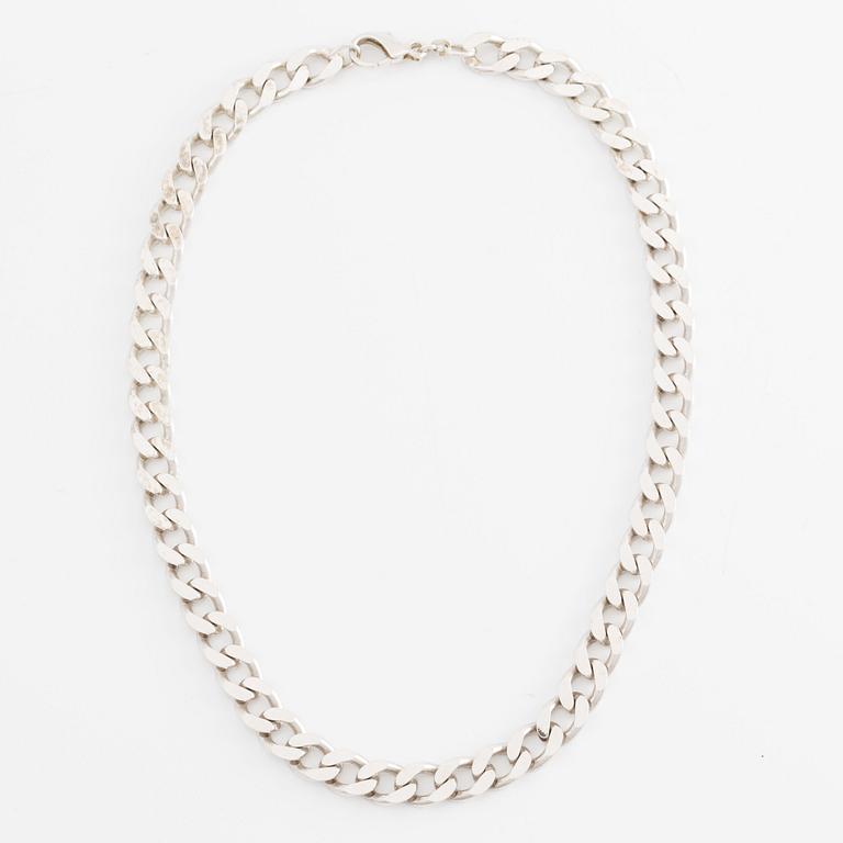 Collier sterlingsilver, pansarlänk.