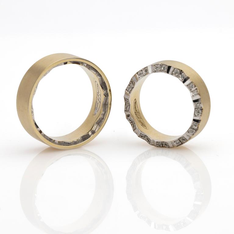 Ringar, ett par, 14 k, Sun Alyana.