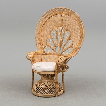 A rattan chair, second half of the 20th century.