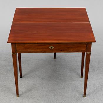 A late Gustavian games table, late 18th ct.