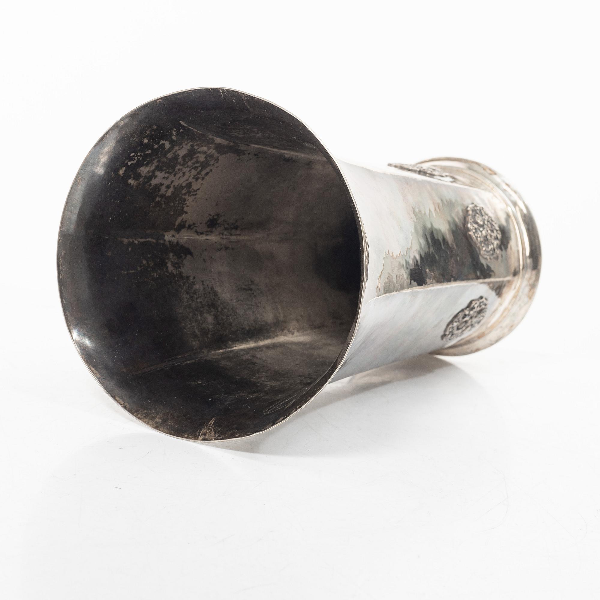 C.G. Hallberg, a silver vase, Stockholm 1919.