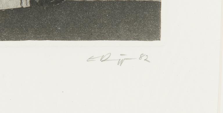 Esa Riippa, etsaus ja akvatinta, signeerattu ja päivätty -92, numeroitu 18/100 Tpl'a.