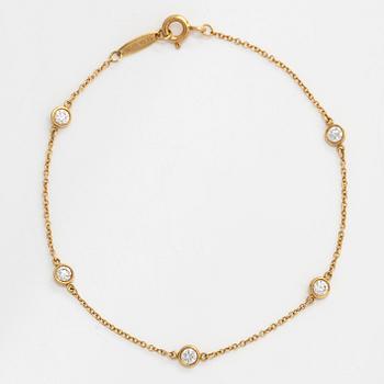 Tiffany & Co, Elsa Peretti, armband, "Diamonds by the Yard", 18K guld med diamanter.