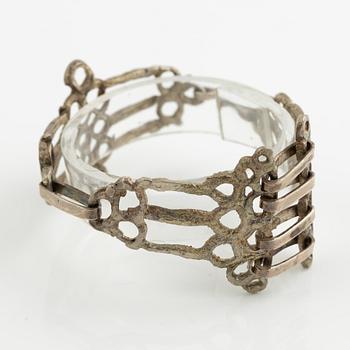 Lars Arby, a bracelet and two pendants, sterling silver, Gothenburg 1982, 1981 and 1978.